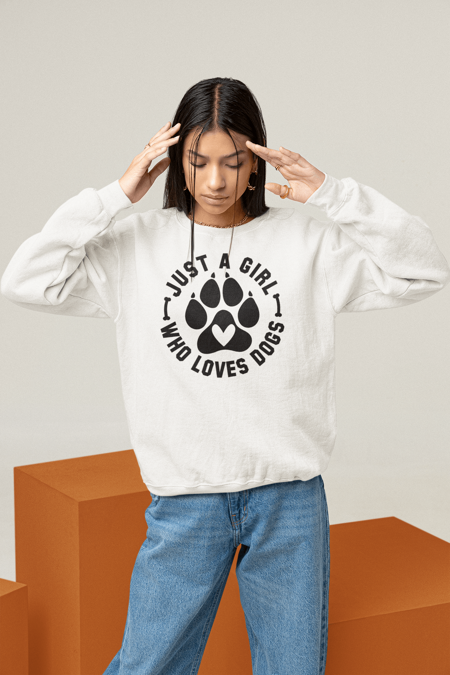 Just a Girl Who Loves Dogs Sweatshirt – Perfect Gift for Dog Lovers