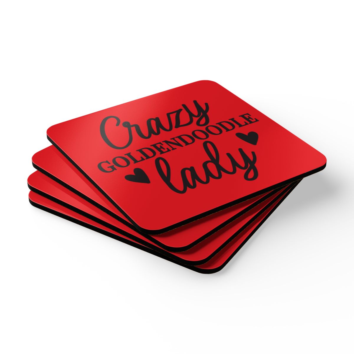 Crazy Goldendoodle Lady Coaster Set – Gift for Doodle Dog Lovers