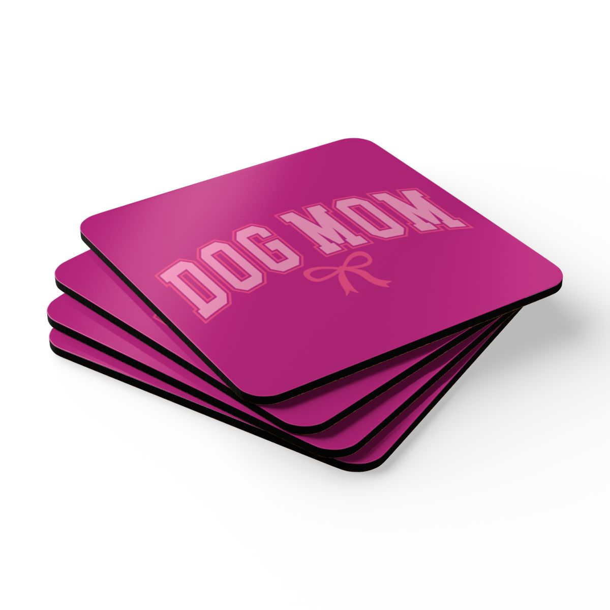 Dog Mom Coaster Set – Cute Gift for Dog Lovers & Pet Moms