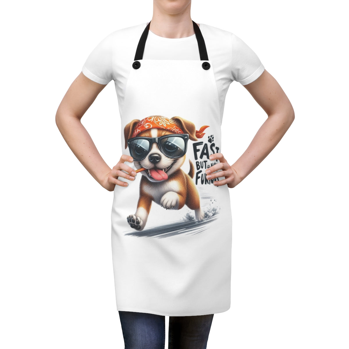 Fast But Not Furious Apron – Funny Gift for Dog Lovers & Cooks