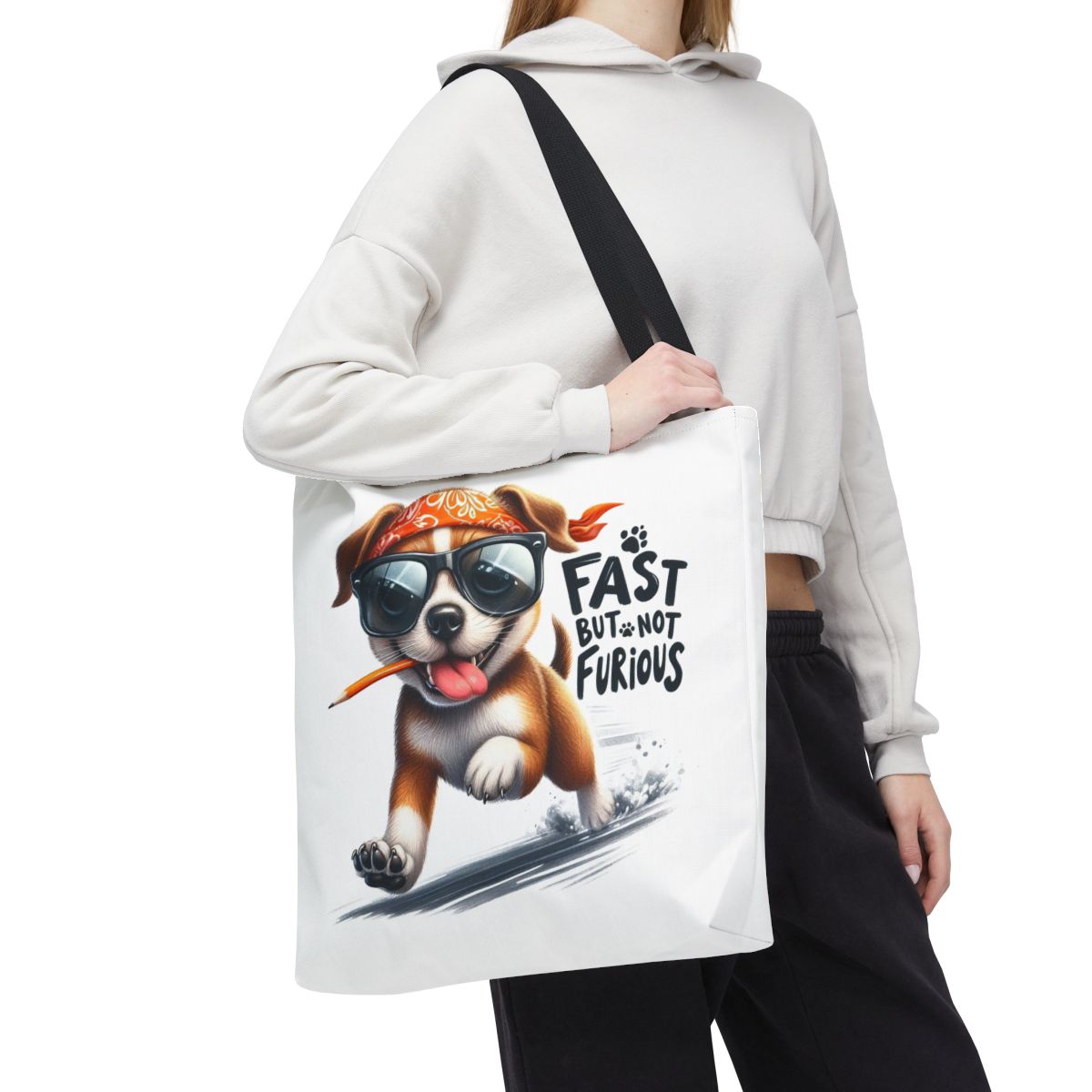 Fast But Not Furious Tote Bag – Funny Gift for Dog Lovers