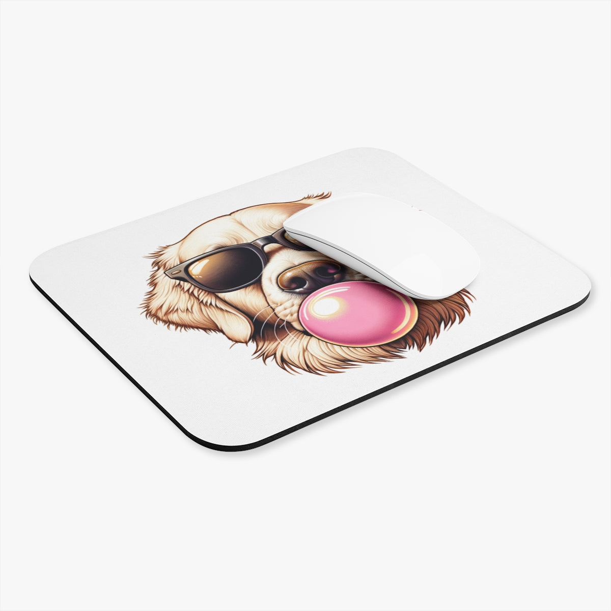Golden-with-Gum-Mouse Pad (Rectangle)-white