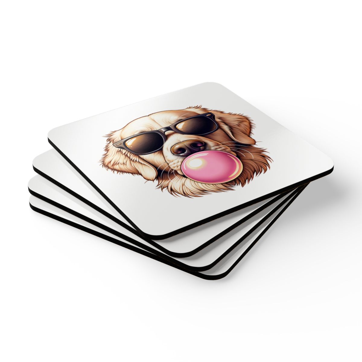 Golden-with-Gum-white- Corkwood Coaster Set