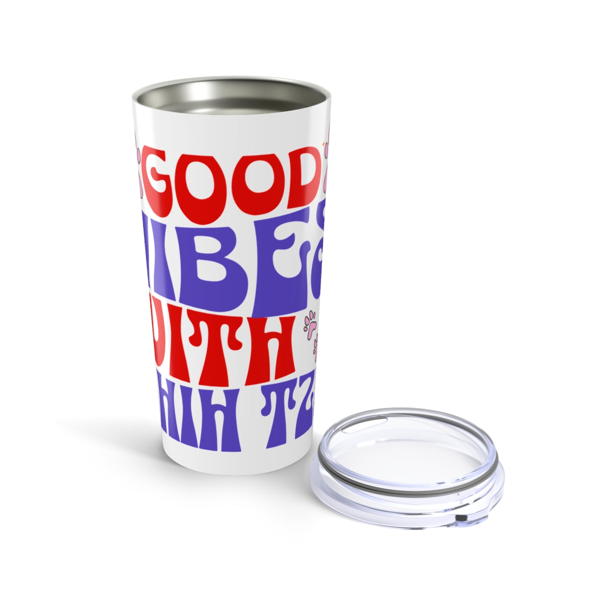 Good Vibes With Shih Tzu Tumbler - 20oz Insulated Cup for Dog Lovers