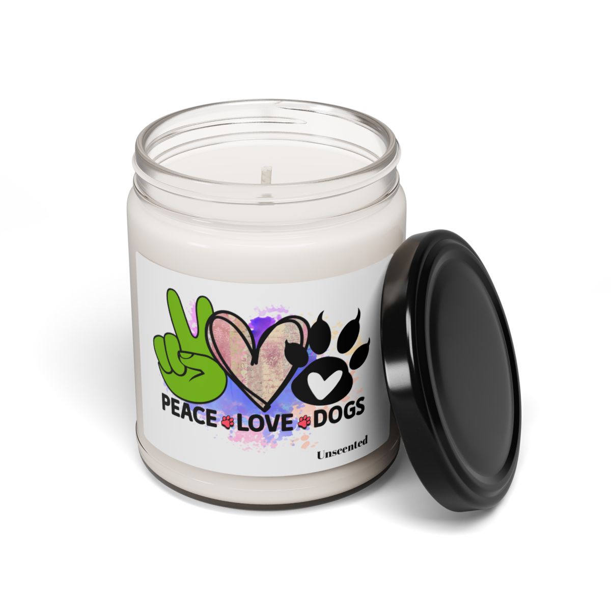 Peace Love Dogs Scented Soy Candle – Perfect Gift for Dog Lovers
