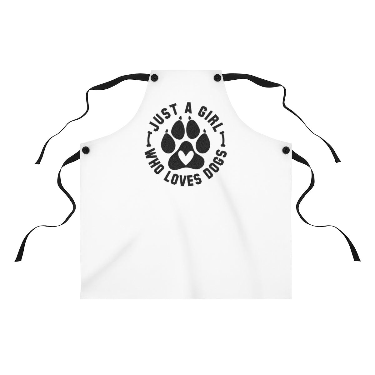 Just Girl Who Loves Dogs Apron – Perfect Gift for Dog Lovers