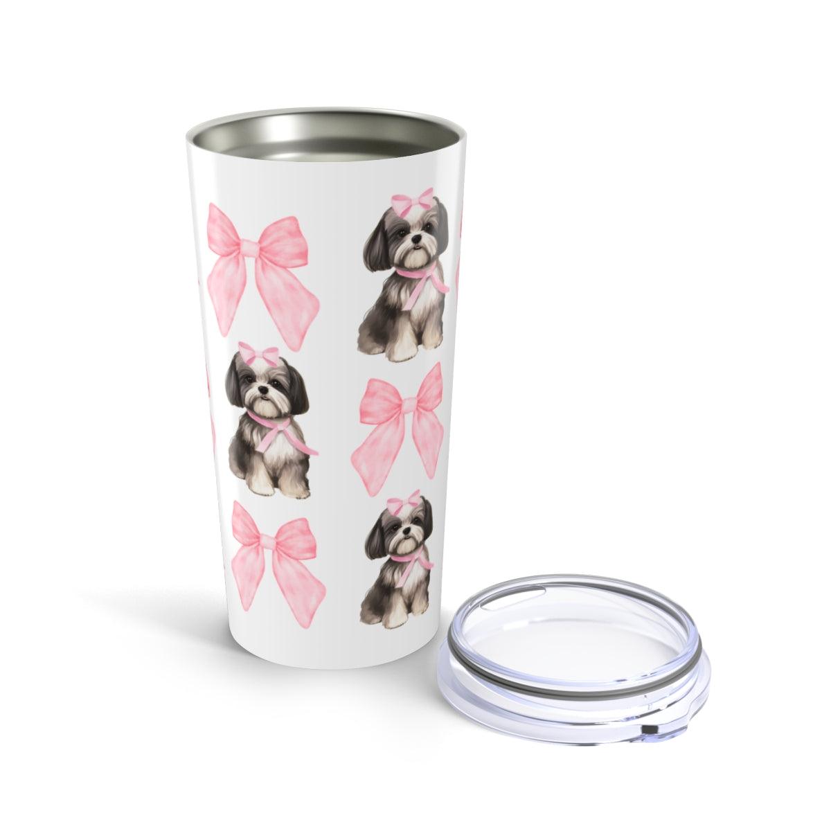 Shih Tzu With Pink Bows Tumbler - Perfect Gift for Shih Tzu Dog Lovers