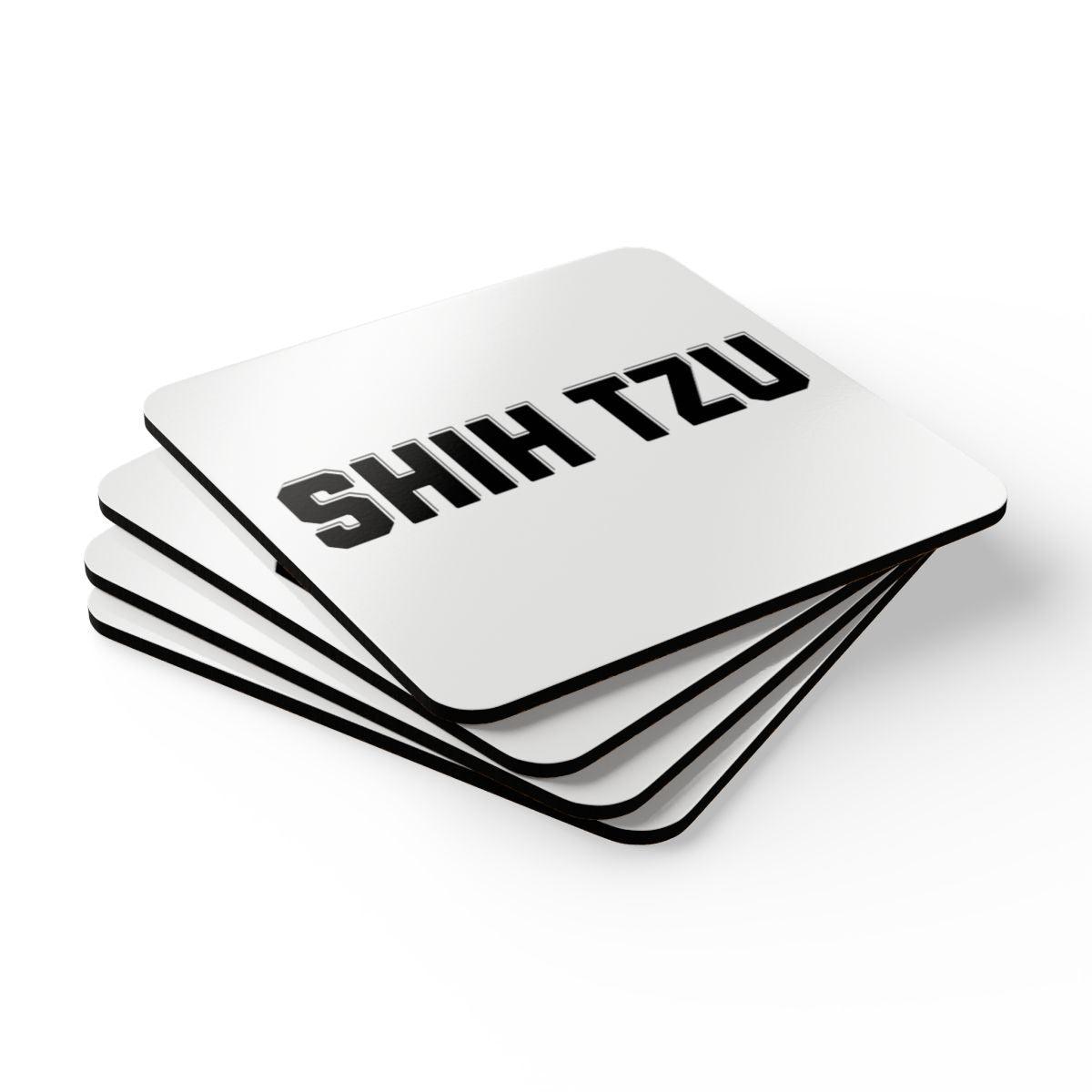 Shih Tzu Text Coaster Set – Unique Gift for Shih Tzu Dog Lovers