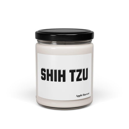 Shih Tzu Text Scented Soy Candle - Perfect Gift for Dog Lovers"