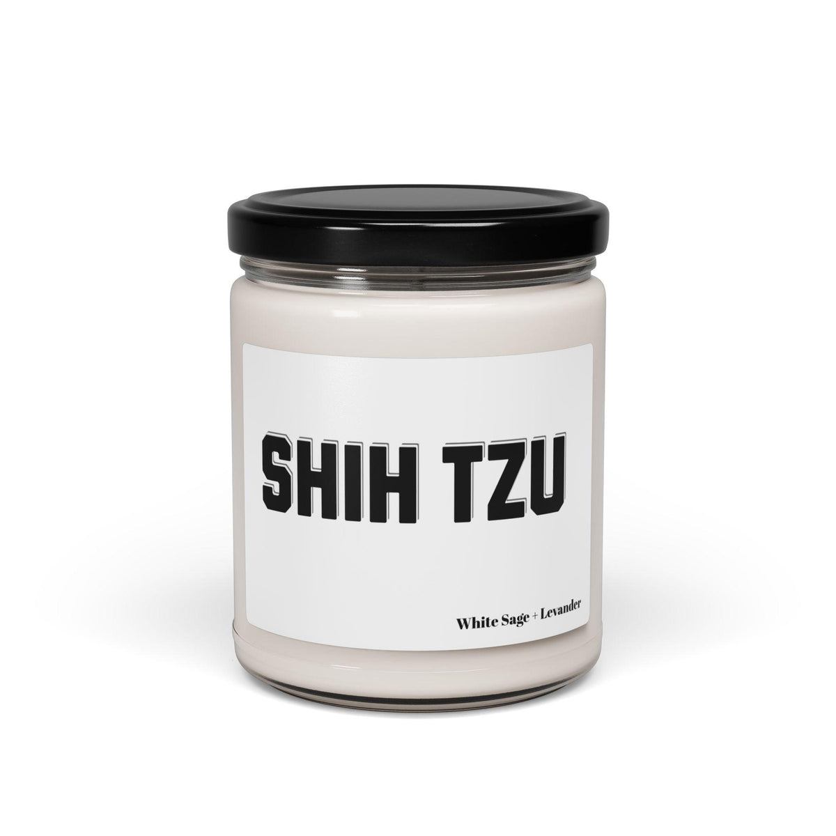 Shih Tzu Text Scented Soy Candle - Perfect Gift for Dog Lovers"