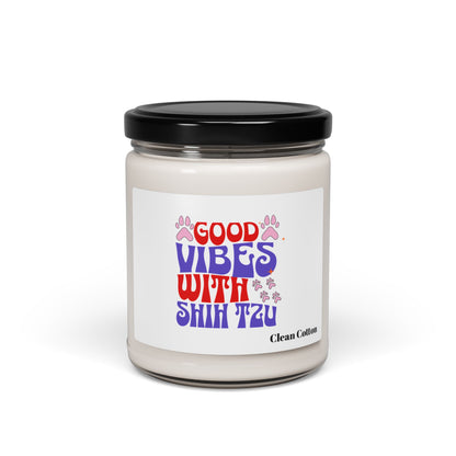 Good Vibes With Shih Tzu Scented Soy Candle – Dog Lover Gift
