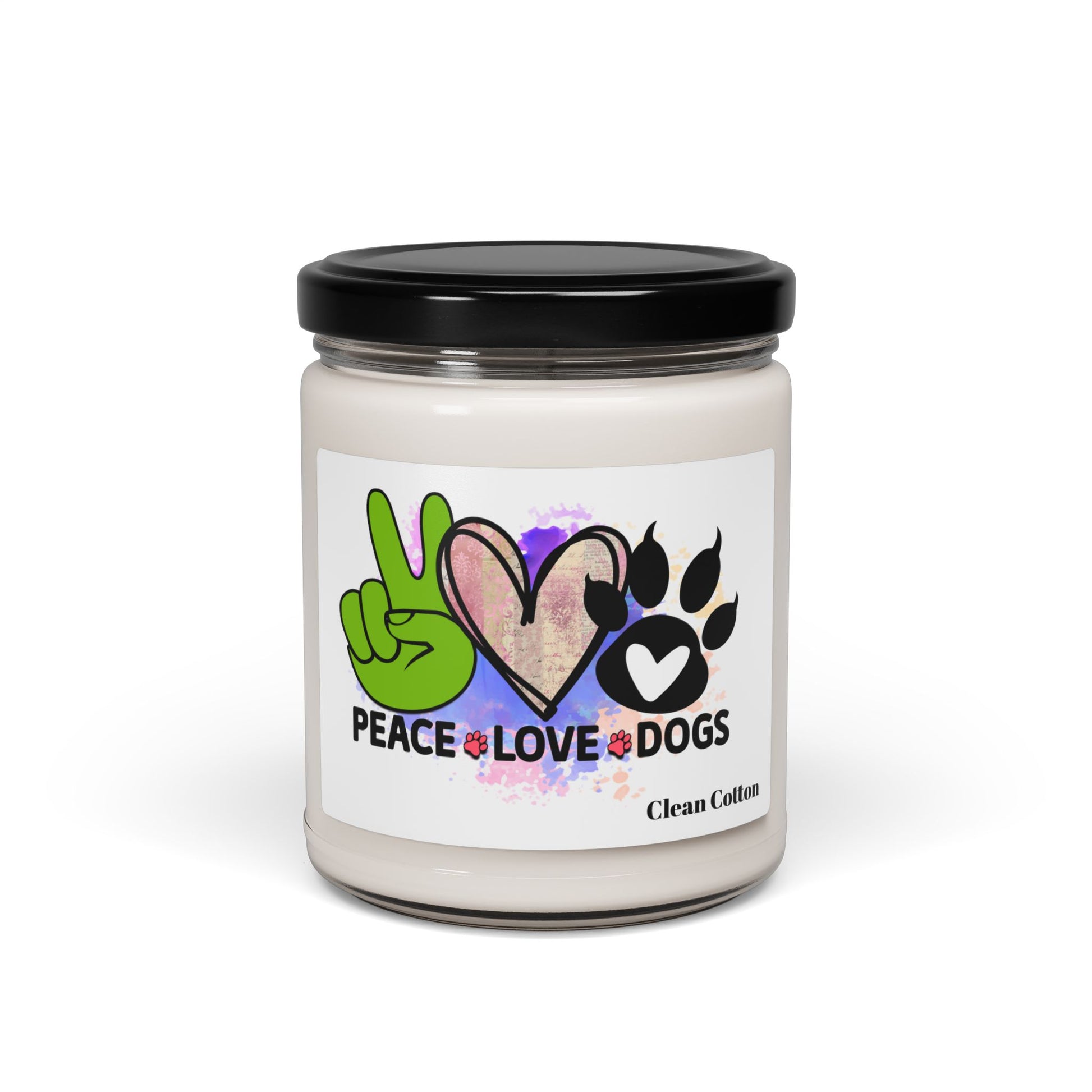 Peace Love Dogs Scented Soy Candle – Perfect Gift for Dog Lovers