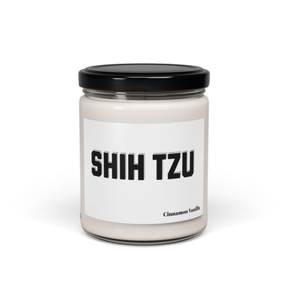 Shih Tzu Text Scented Soy Candle - Perfect Gift for Dog Lovers"