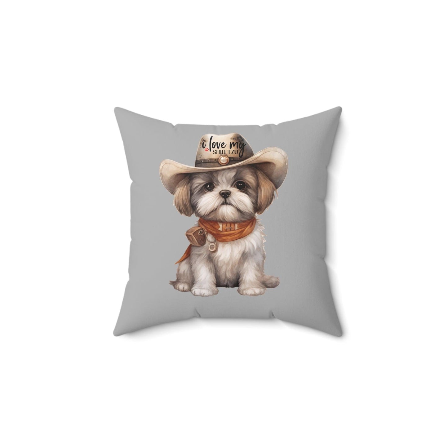 Cowboy Shih Tzu Pillow - Adorable Gift for Shih Tzu Owners and Lovers - Shih Tzu Gifts