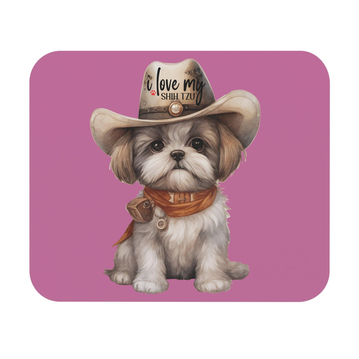 Cowboy Shih Tzu Mouse Pad - Shih Tzu Gifts