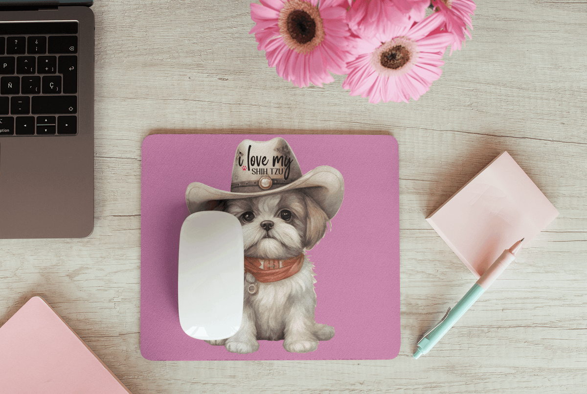Cowboy Shih Tzu Mouse Pad - Shih Tzu Gifts