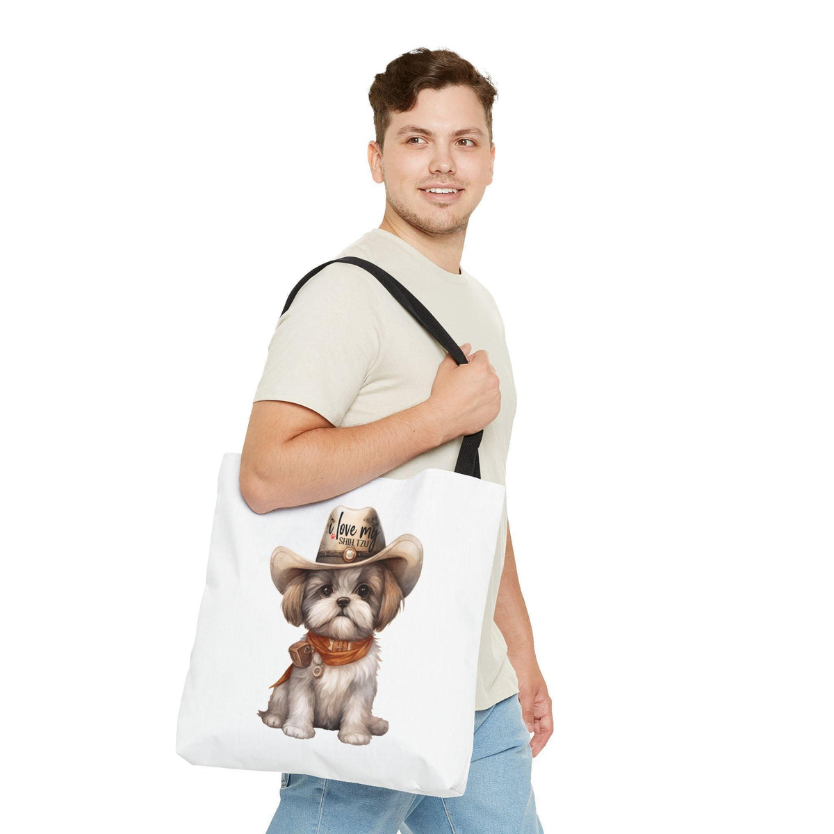 Cowboy Shih Tzu Tote Bag - Shih Tzu Gifts