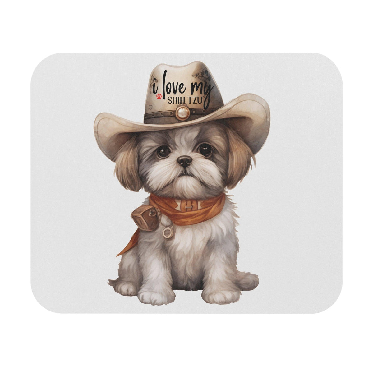 Cowboy Shih Tzu Mouse Pad - Shih Tzu Gifts