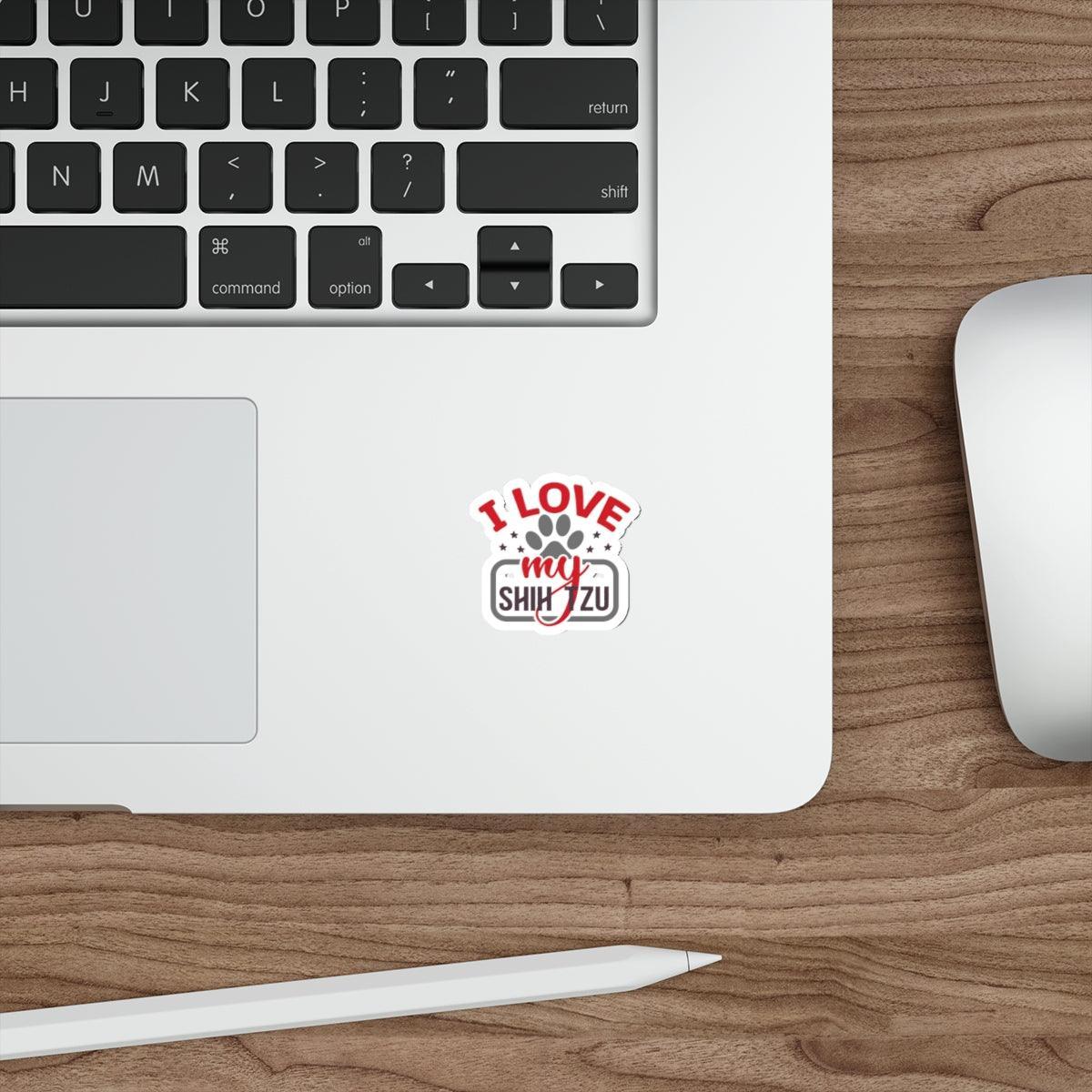 I Love My Shih Tzu Die-Cut Stickers - Shih Tzu Gifts