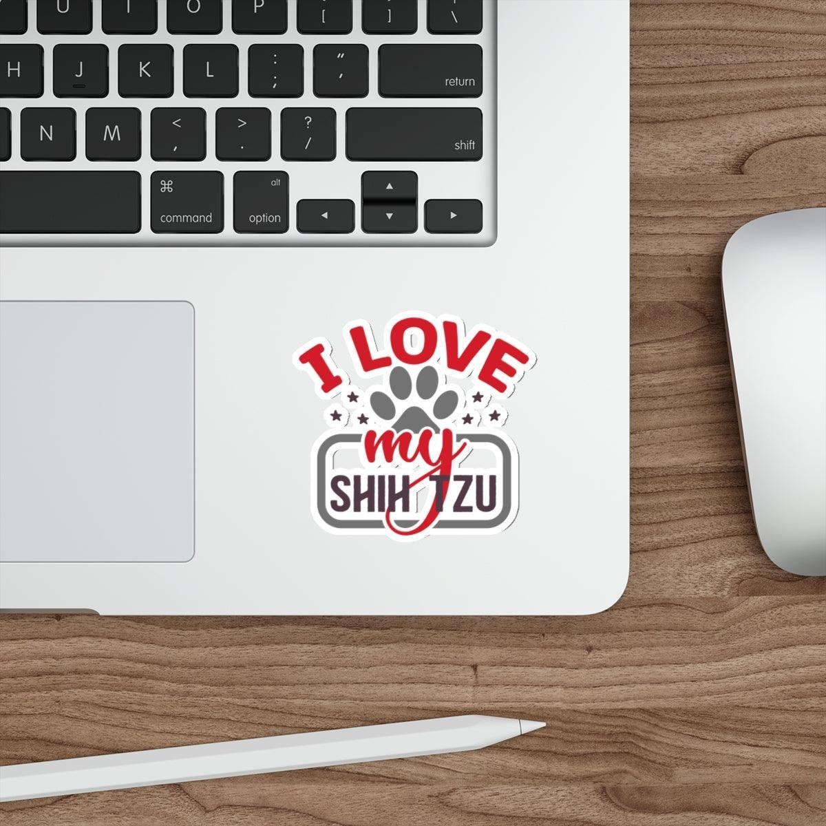 I Love My Shih Tzu Die-Cut Stickers - Shih Tzu Gifts