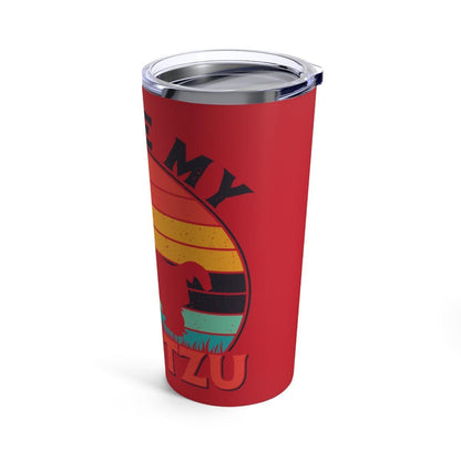 I Love My Shih Tzu With Rainbow Tumbler - Shih Tzu Gifts