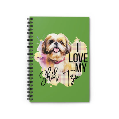 I Love My Shih Tzu Ruled Line Spiral Notebook - Shih Tzu Gifts