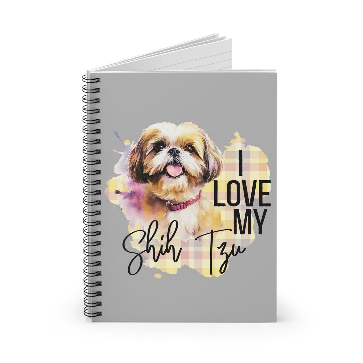 I Love My Shih Tzu Ruled Line Spiral Notebook - Shih Tzu Gifts