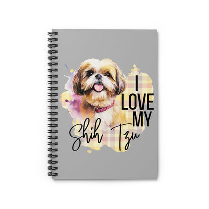 I Love My Shih Tzu Ruled Line Spiral Notebook - Shih Tzu Gifts