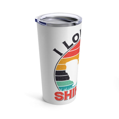 I Love My Shih Tzu With Rainbow Tumbler - Shih Tzu Gifts