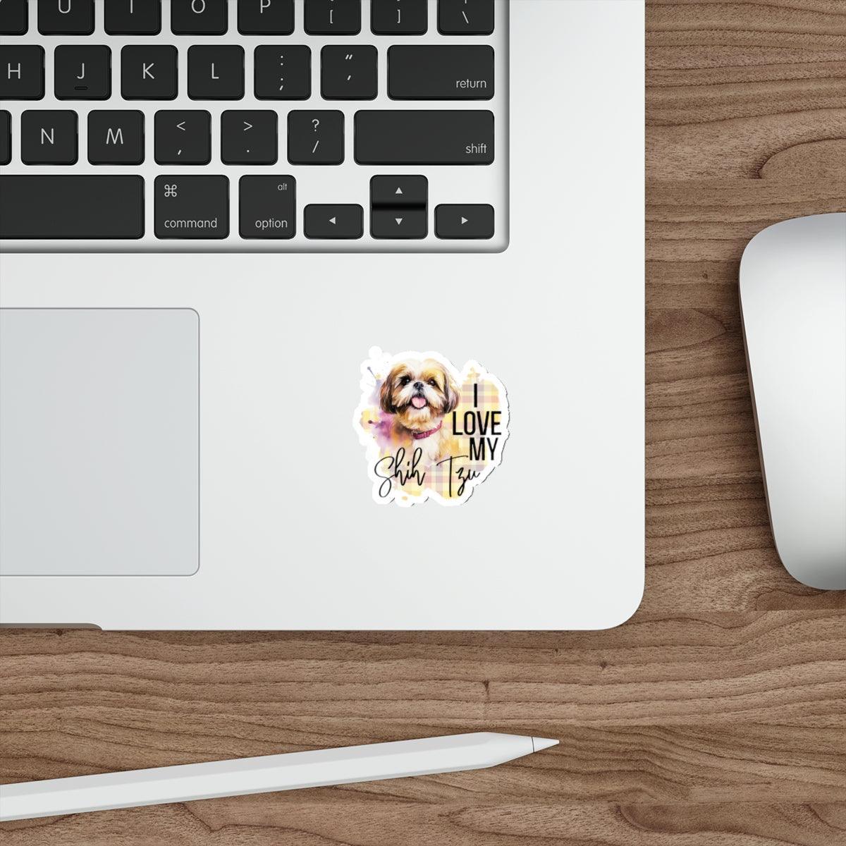I Love My Shih Tzu Die-Cut Stickers - Shih Tzu Gifts