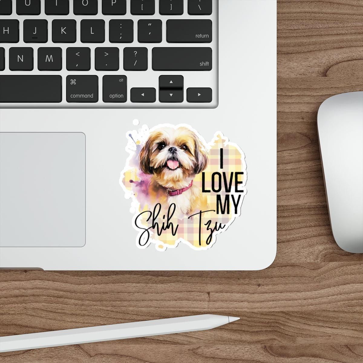 I Love My Shih Tzu Die-Cut Stickers - Shih Tzu Gifts