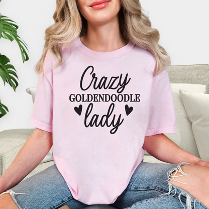 Crazy Goldendoodle Lady Comfort Colors T-Shirt – Dog Mom Gift