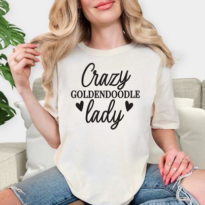 Crazy Goldendoodle Lady Comfort Colors T-Shirt – Dog Mom Gift
