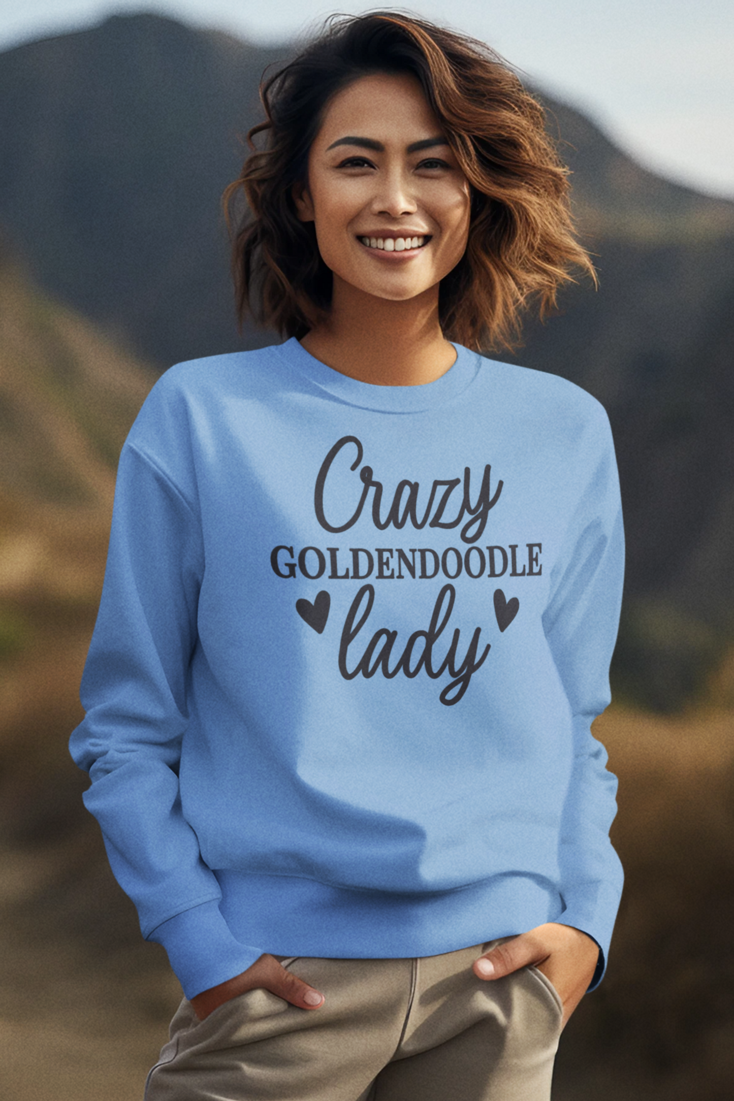 Crazy Goldendoodle Lady Sweatshirt – Funny Gift for Dog Moms