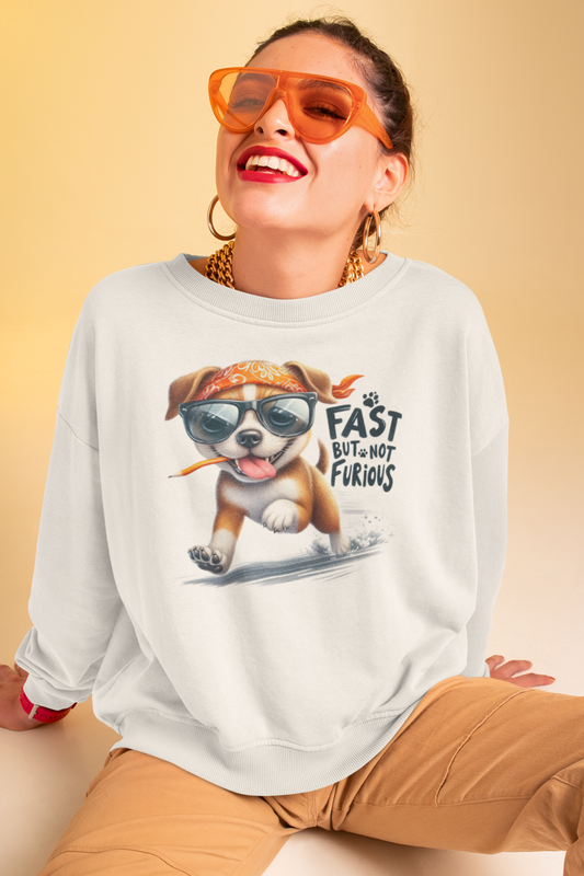 Fast But Not Furious Sweatshirt – Funny Gift for Car or Dog Lovers