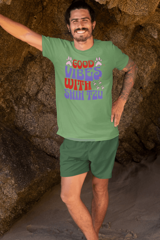 Good Vibes with Shih Tzu T-Shirt – Fun Gift for Shih Tzu Lovers