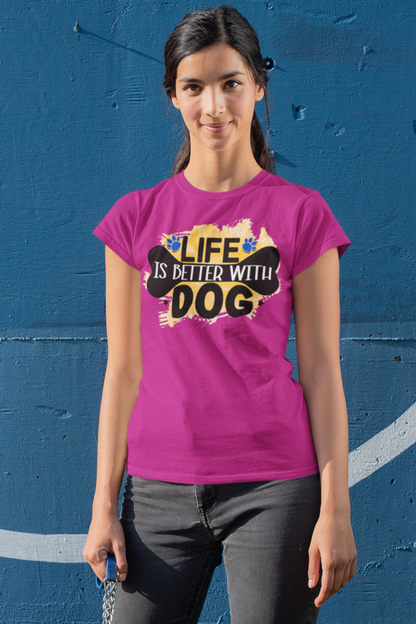 Life Is Better With a Dog T-Shirt – Cute Gift for Dog & Shih Tzu Lovers