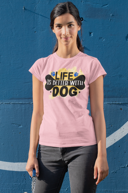 Life Is Better With a Dog T-Shirt – Cute Gift for Dog & Shih Tzu Lovers