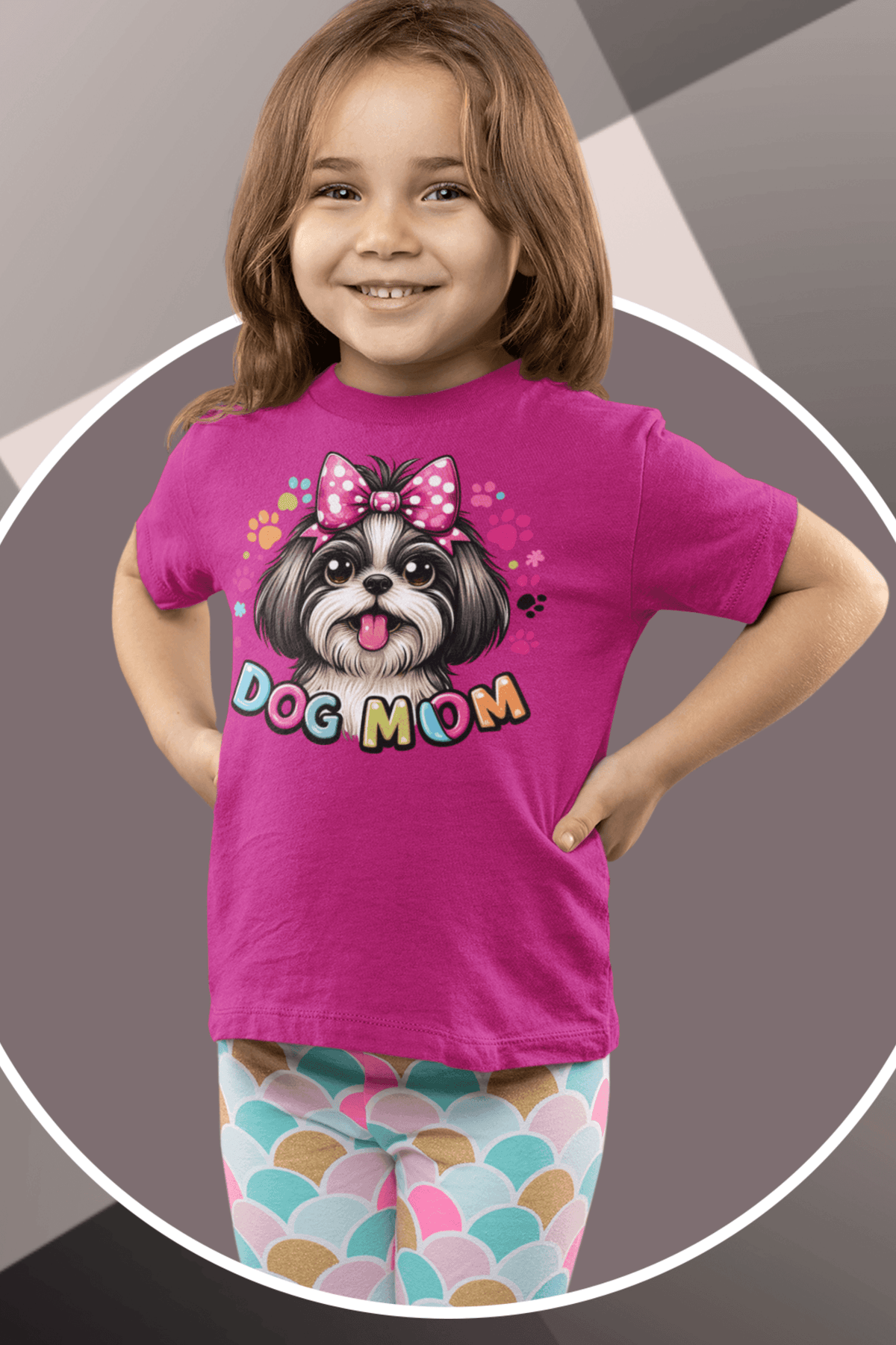 Shih Tzu Dog Mom Youth Short Sleeve Tee - Shih Tzu Gifts