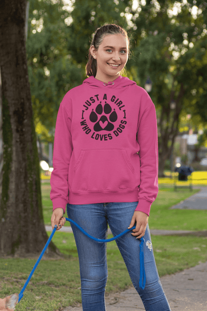 Just a Girl Who Loves Dogs Hoodie – Perfect Gift for Dog Lovers