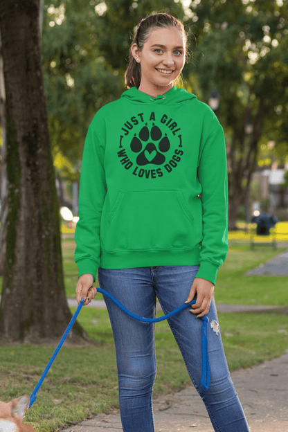 Just a Girl Who Loves Dogs Hoodie – Perfect Gift for Dog Lovers