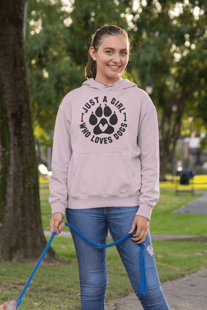 Just a Girl Who Loves Dogs Hoodie – Perfect Gift for Dog Lovers