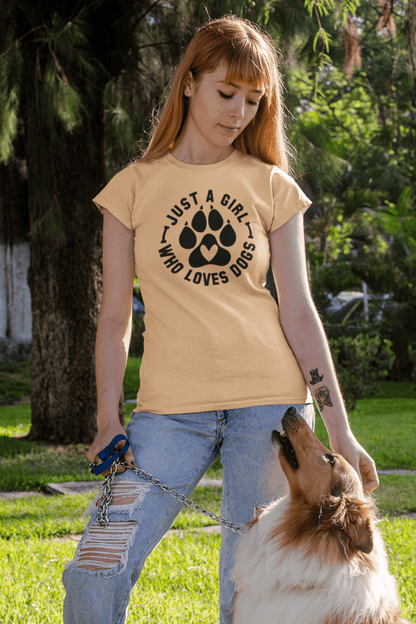 Just a Girl Who Loves Dogs T-Shirt – Perfect Gift for Dog Lovers