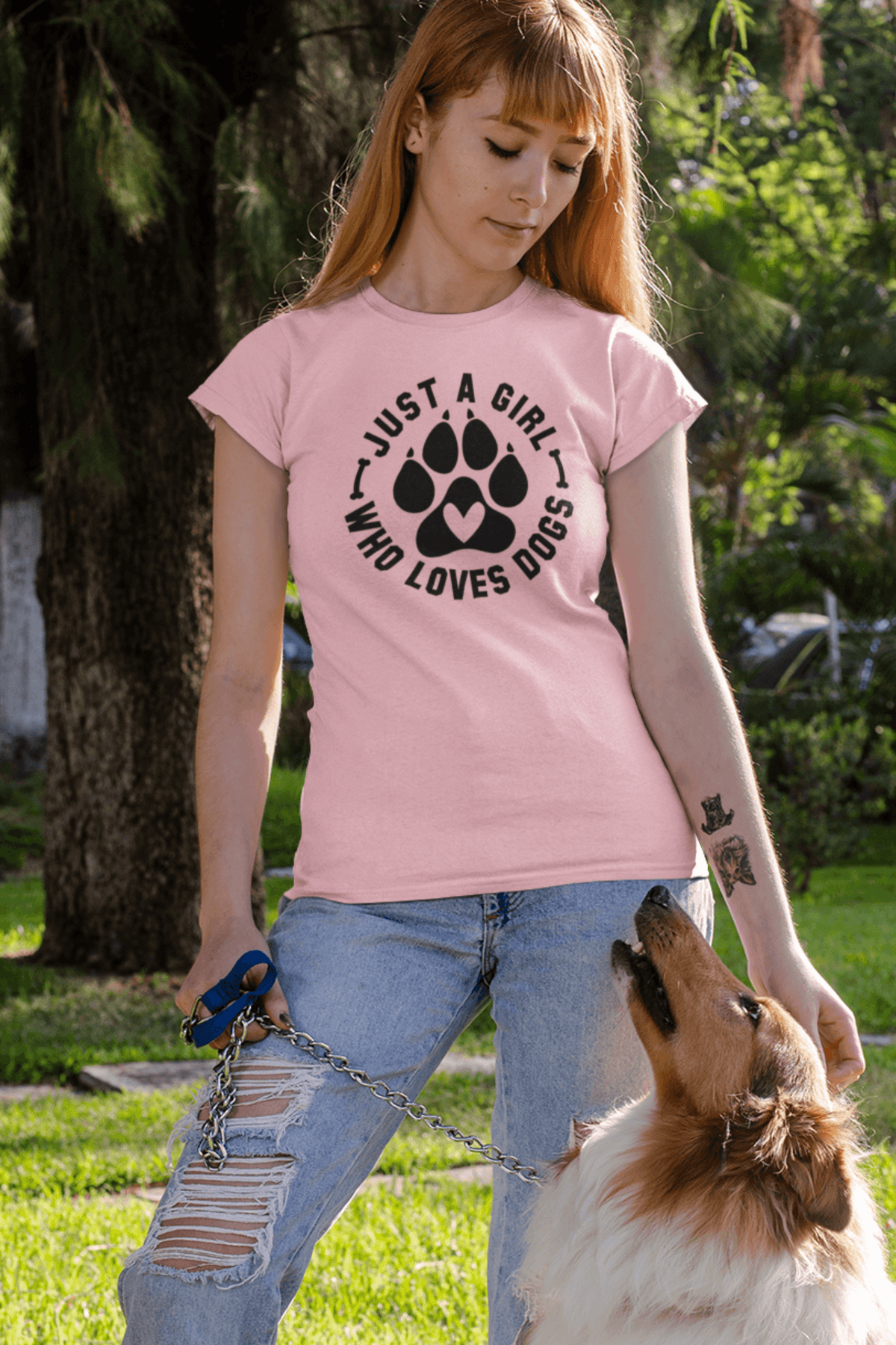 Just a Girl Who Loves Dogs T-Shirt – Perfect Gift for Dog Lovers