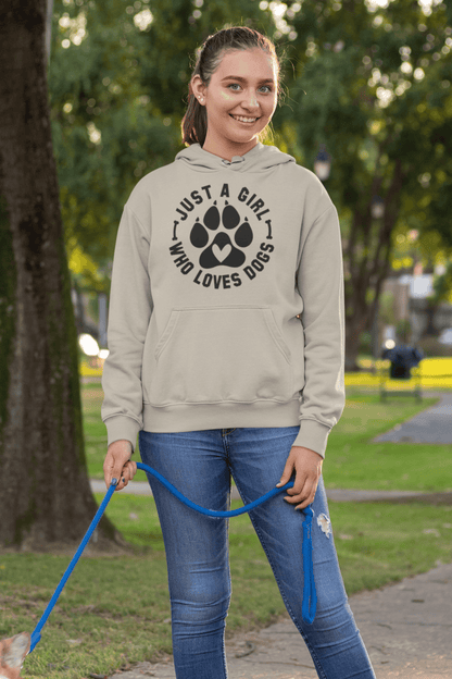 Just a Girl Who Loves Dogs Hoodie – Perfect Gift for Dog Lovers