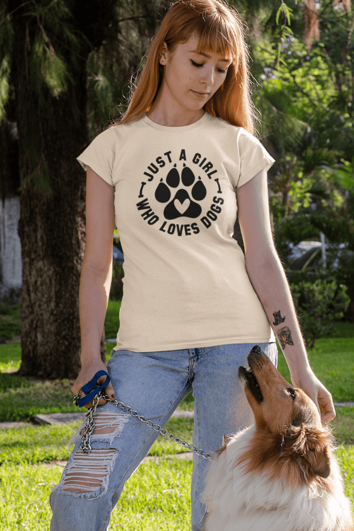 Just a Girl Who Loves Dogs T-Shirt – Perfect Gift for Dog Lovers