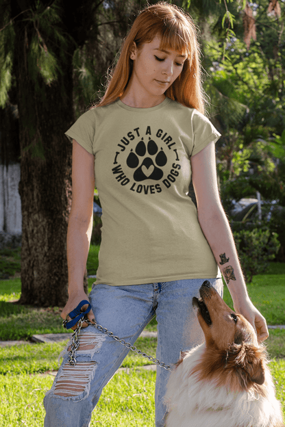 Just a Girl Who Loves Dogs T-Shirt – Perfect Gift for Dog Lovers