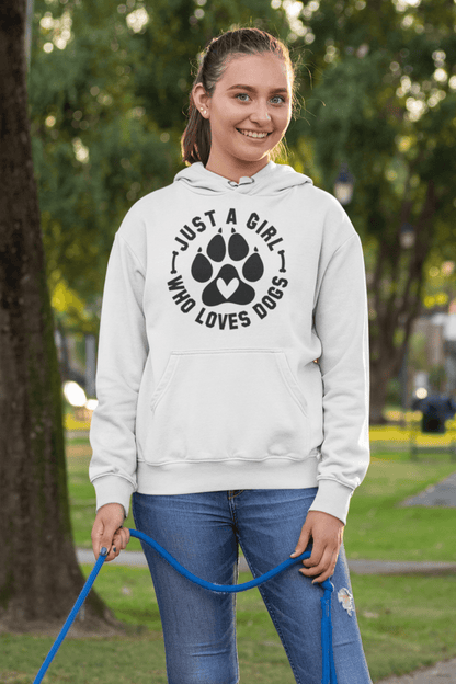 Just a Girl Who Loves Dogs Hoodie – Perfect Gift for Dog Lovers