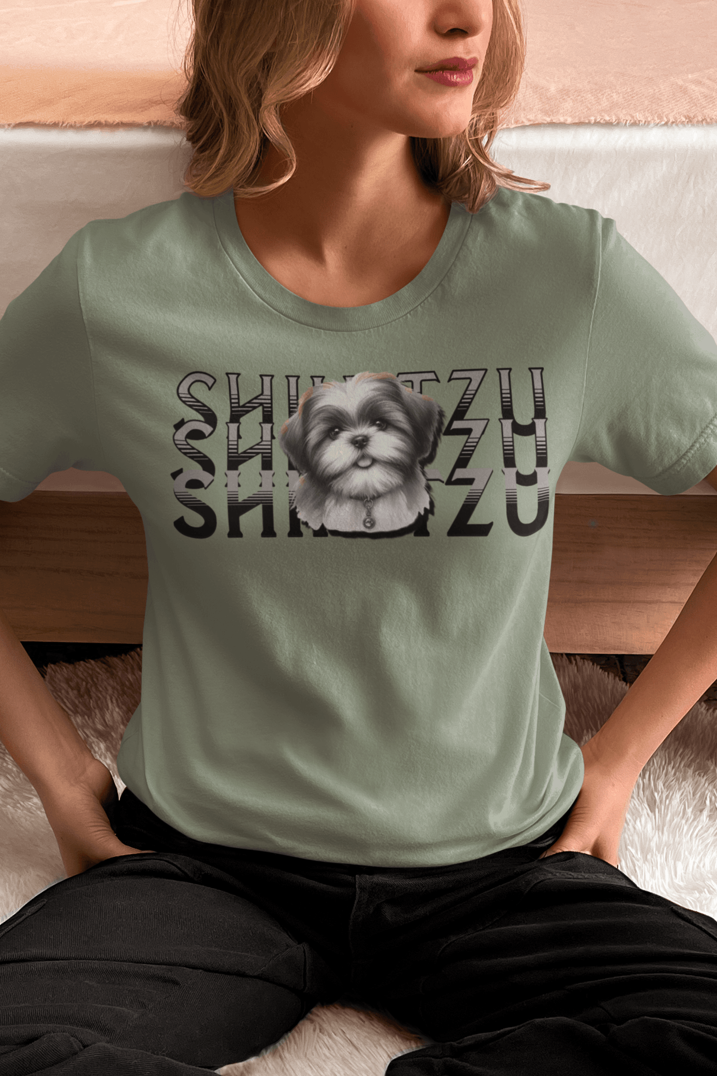 Shih Tzu Stack T-Shirt – Cute Gift for Shih Tzu Lovers & Dog Moms