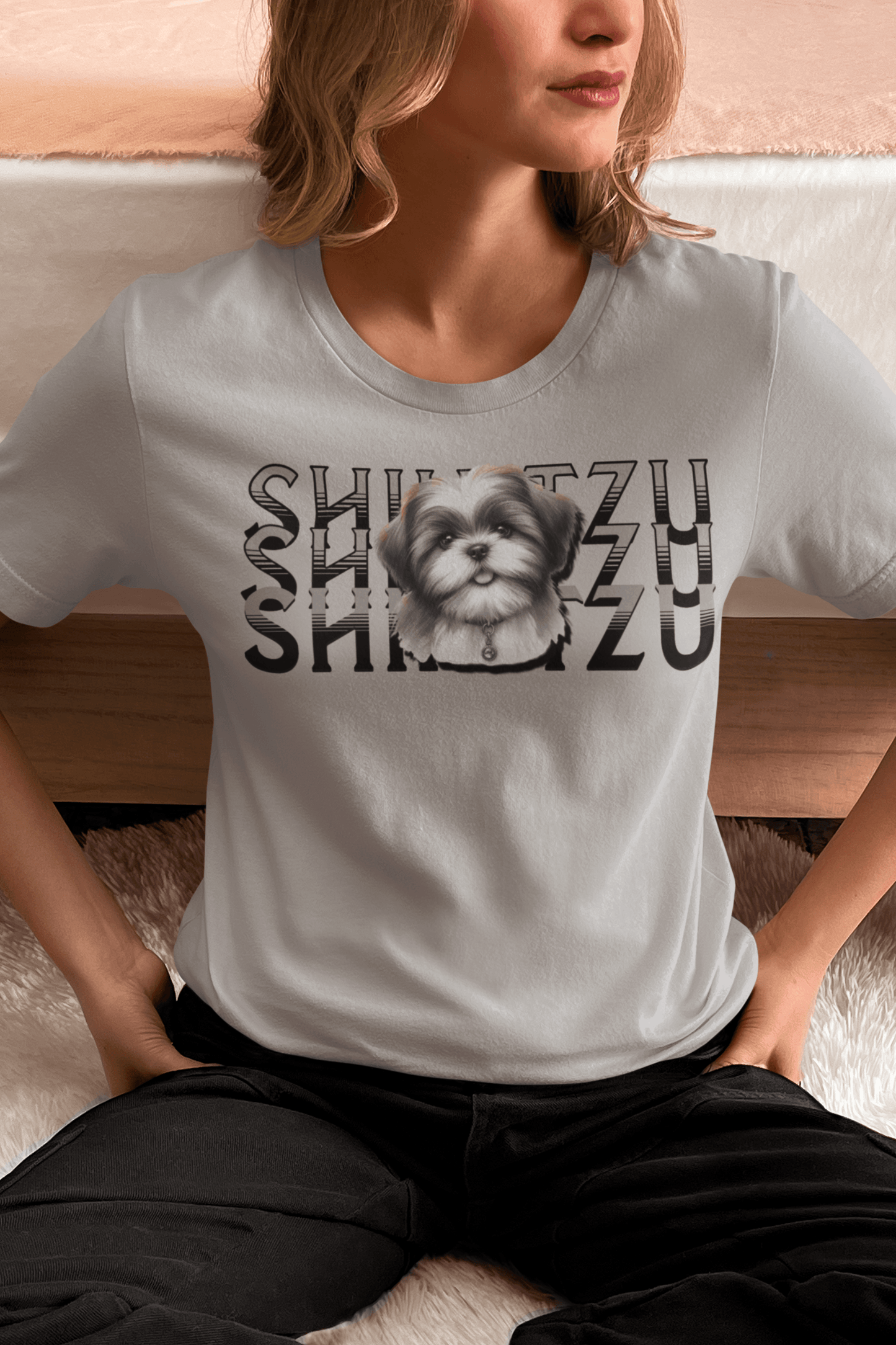 Shih Tzu Stack T-Shirt – Cute Gift for Shih Tzu Lovers & Dog Moms